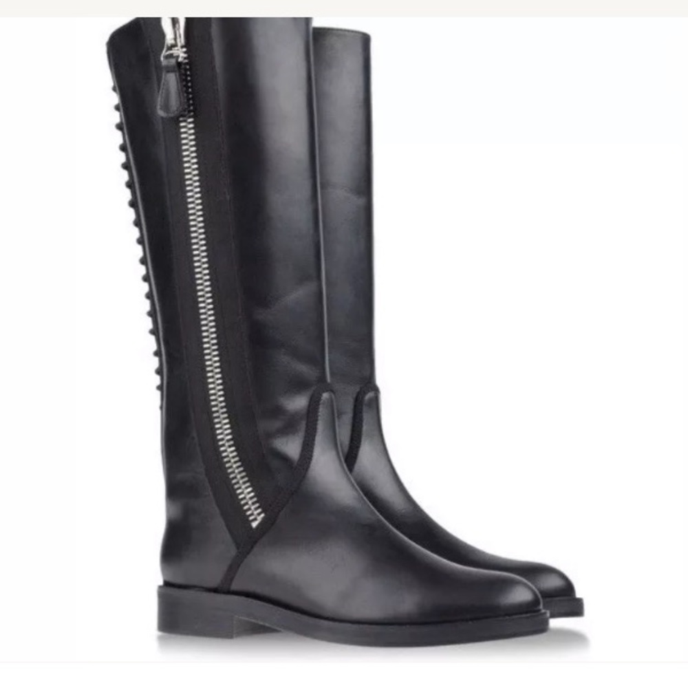 Alejandro ingelmo black leather black boot new